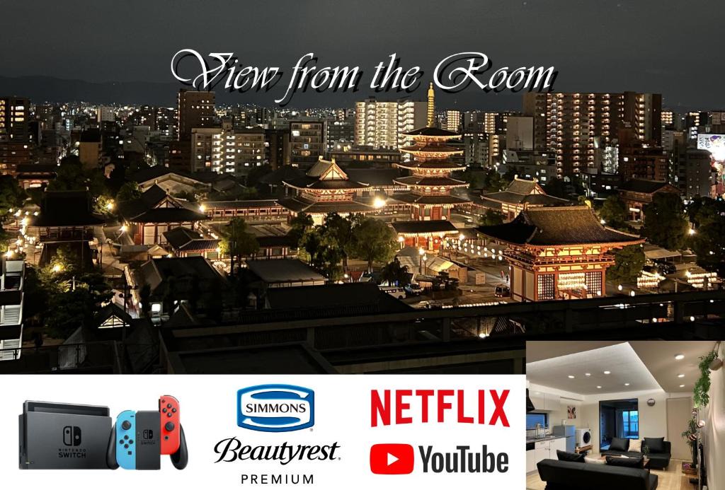 Tennoji Apartment | 最上階から国宝四天王寺を一望"任天堂switch&Wi-Fi完備&Netflix視聴可