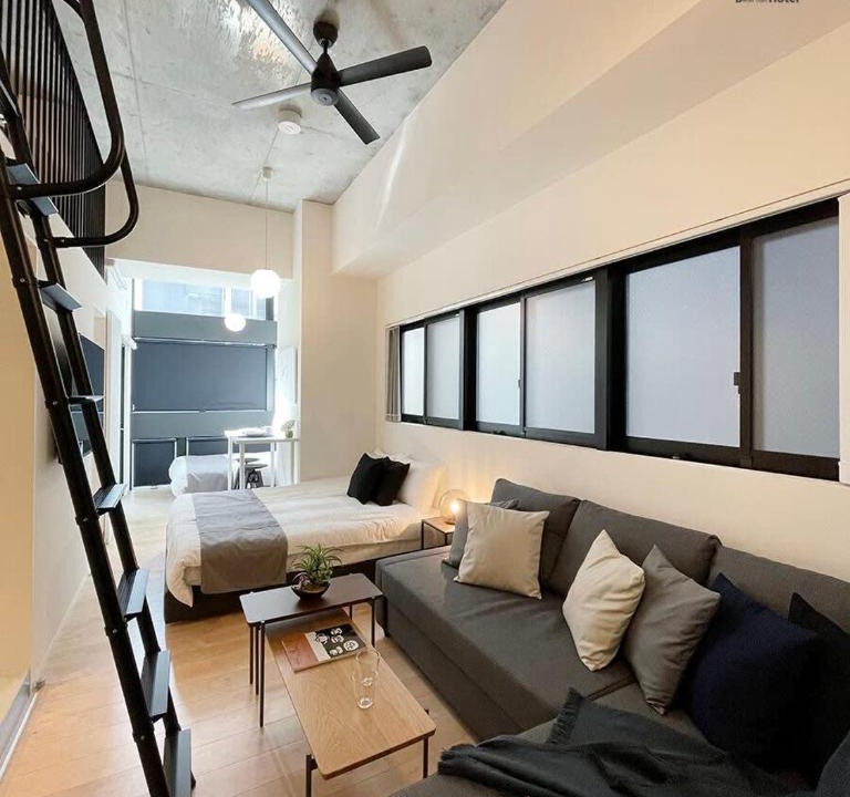 Hiroshima City Centre Apartment | b hotel Nekoyard - Loft Studio Close to Peace Park & City Sights