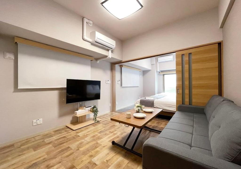 Hiroshima City Centre Apartment | Casaen by b hotel - 1BR Apartment with beautiful City View Near Shopping District For 6Ppl