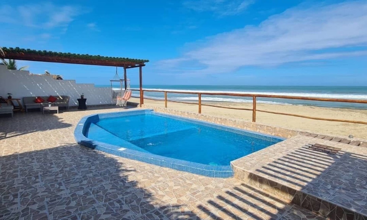 Canoas de Punta Sal House | Fully equipped beachfront bungalow with a pool, accommodating 7 people