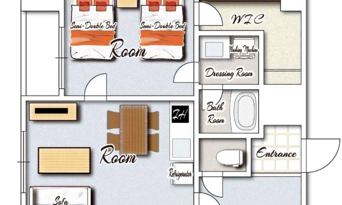 Miyazaki Hotel | Junior Suite Room 2 semidouble beds with kitche/Miyazaki Miyazaki