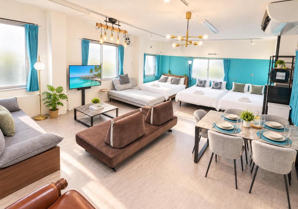 Naniwa Apartment | LEON RESORT HOTEL Nanba Dotonbori Shinsaibashi 6min Umeda 10min USJ 20min OsakaStation 17min Best location for sightseeing in Osakaなんば 道頓堀6分 心斎橋10分 USJ20分 大阪駅17分 大阪観光高立地