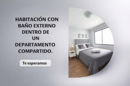 Leuro House | Miraflores - Dormitorio en Departamento compartido Baño Exclusivo Externo