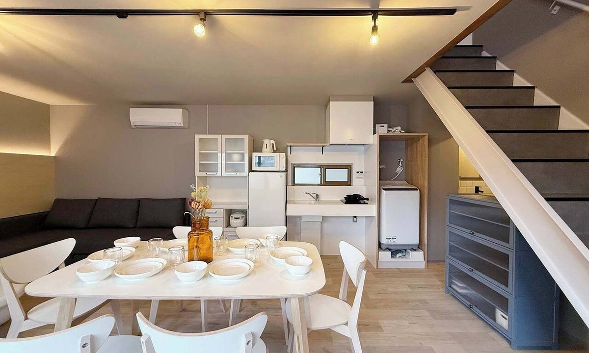 Hiroshima City Centre Apartment | Modern 2-Story Apt Near Peace Park Sleeps 10