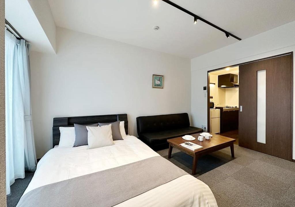 Hiroshima City Centre Apartment | Nagomi by b hotel - Cozy 1BR Apartment with Balcony for 3Ppl