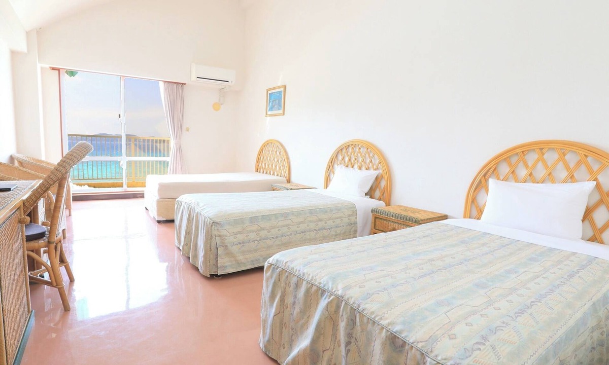 Tokashiki Hotel | New building ocean view western style triple room with unit bath Dinner and breakfast/Shimajiri-gun Okinawa