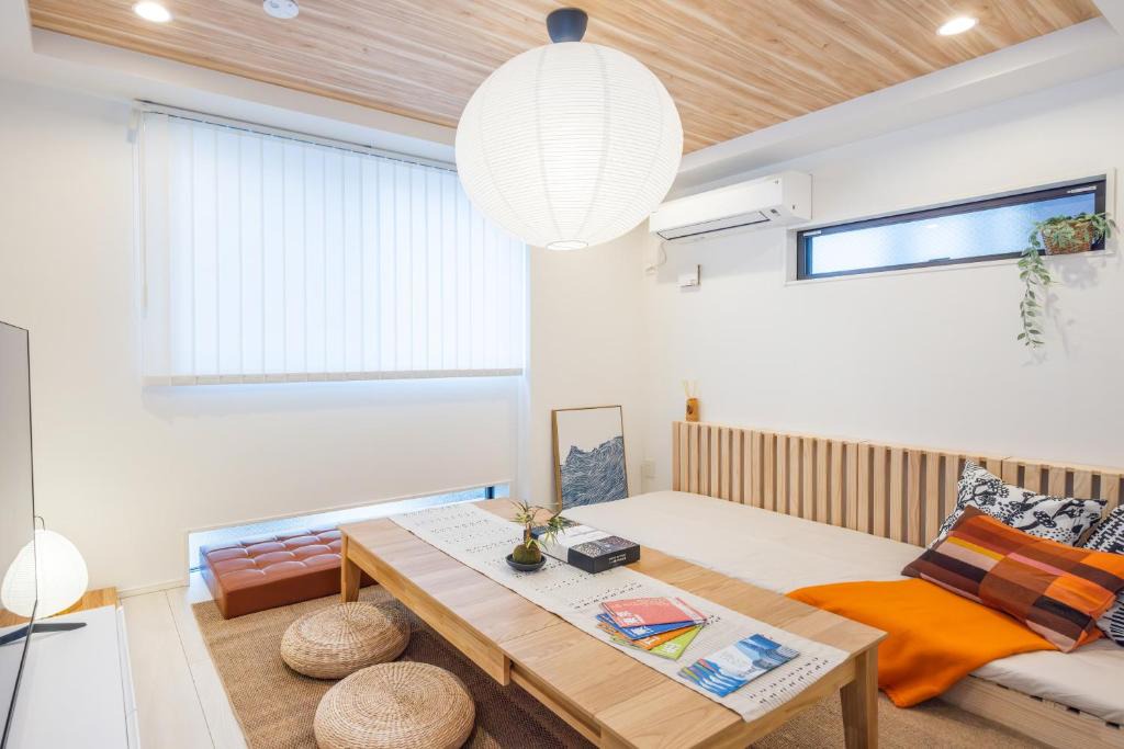 Oshiage Villa | Skywind Heaven Hokusai Ukiyoe Villa, Skytree Rooftop View, 6 Min Walk, 110sqm, 3BR 5 Beds, Free Parking