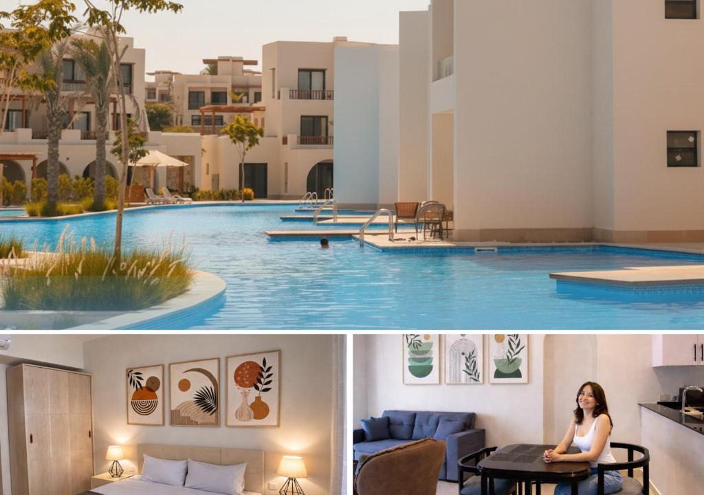 Makadi Bay Apartment | Stylish Makadi Heights 2BR Chalet Lagoon-front