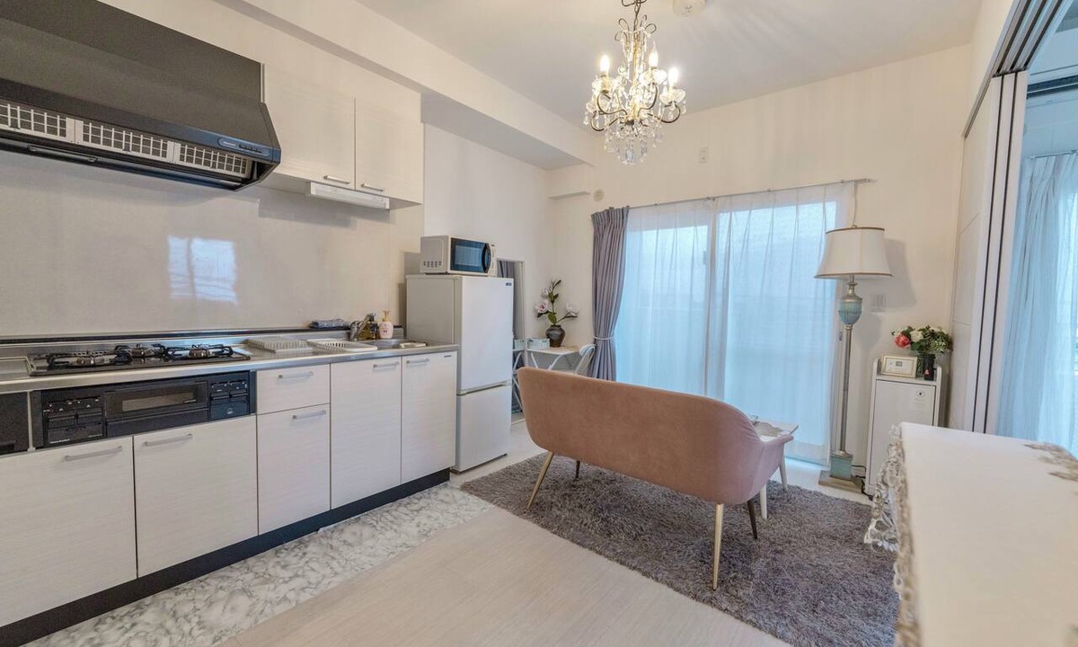 Urasoe Apartment | SunSea Okinawa Stunning Ocean View 2BR Sleeps 6 20 min from Airport 3 min to Shopping Mall