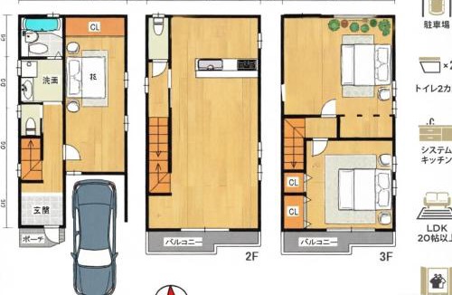 Suminoe Villa | 四季歓居-新装3層私邸電車直達關西機場難波天王寺大阪城 直通奈良京都神户都市圏