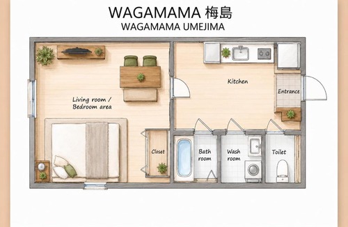 Adachi Apartment | 梅島駅3分 北千住5分 2026年新築 スカイツリー上野銀座直通 Wagamama梅島ホテル403