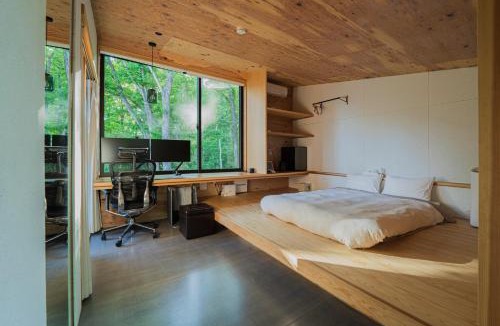 Nasu Apartment | 森deワーケなすっぽ 木の温もりとホテルライクな佇まい 森のバレルサウナ