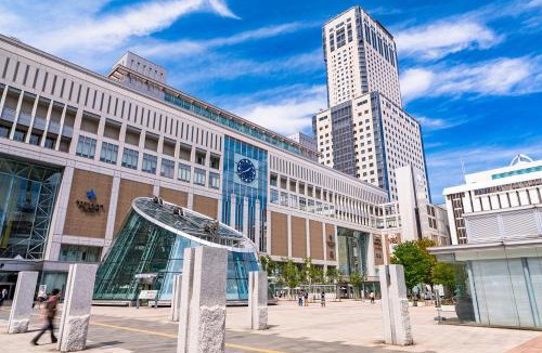 Chuo-ku Apartment | 3-5札幌駅から徒歩10分の広々38平米のデザインアパートメントのエアコン洗面台完備