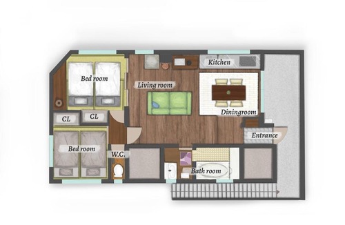 Kasukabe Apartment | 65m2 Free parking Modern Japanese style Toys for kids Great sunlight Kids can relax