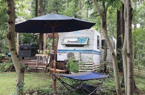 Annaka RV Rental | American Trailer 37F | For 4 people | Free Dog R/Annaka City Gunma