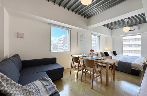 Hiroshima City Centre Apartment | b hotel Arts Dobashi - Modern 1 BR apartment good for 6 people