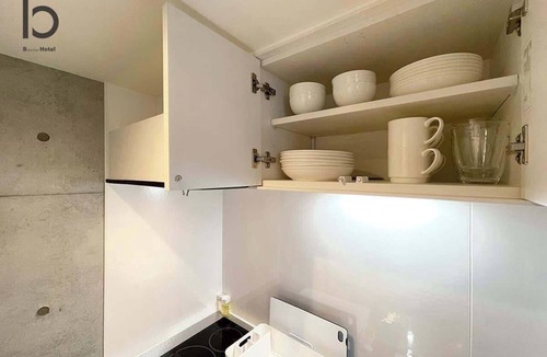 Hiroshima City Centre Apartment | b hotel Neko Yard | Sleek & Bright Urban Studio