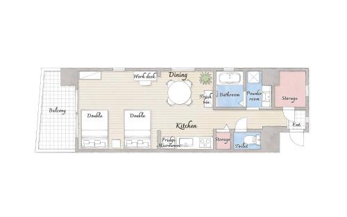 Nishi Ward Apartment | Cafuné NAGOYACASTLE -Japanese Modern -Walk to Nagoya Castle -4 Guests