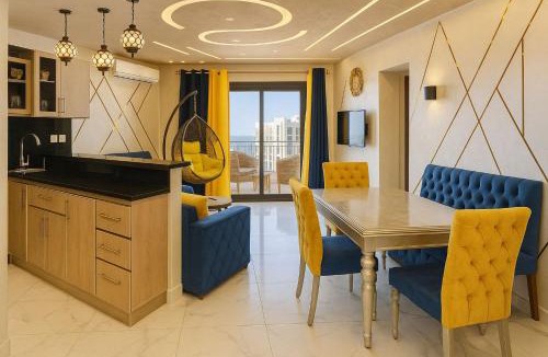 Al-Manasrah Ski Chalet | Elegant Chalet with Ocean Views in Porto Said Resort