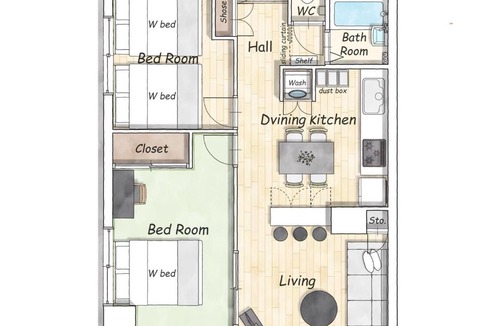 Asao Ward Apartment | Fujimi apartment 202 富士見マンション202