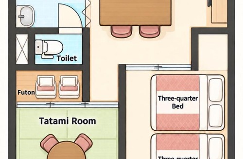 Kurume Apartment | GoodStay203-Self check-in