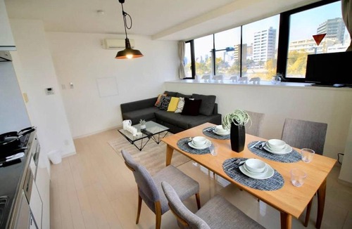 Minami Ward Apartment | Luxes by b hotel - 10 min Hiroshima Station & 2BR Up to 10p