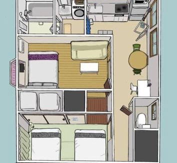 Megurohoncho Apartment | NEW！貸切アパート２DK４４㎡ 駅２分渋谷駅電車１５分 コンビニ公園５秒Dベッド３台高速WIFI