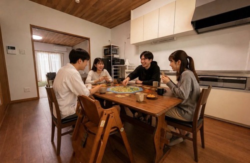 Busshozan Cho House | NEW OPEN/Entire House Rental/2-minute walk from the Bus Stop for Buses to Bushozan Station and the Airport/Accommodates up to 10 guests/Parking for 5 cars/Family-friendly and suitable for large groups