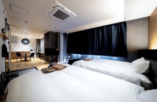 Hatsukaichi Hotel | Nonsmoking Semidouble twin room 1st floor 39m2 C103 Longterm stays possible/Hatsukaichi Hiroshima