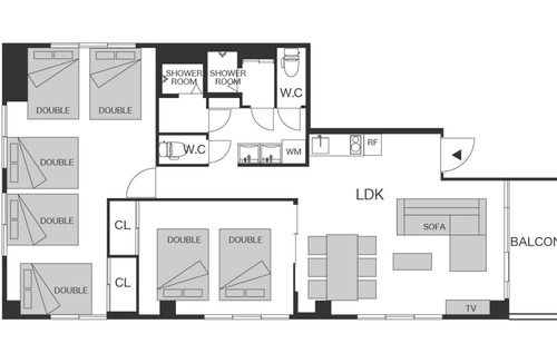 Kita Condo | Osaka's largest 100m2 private room # 201