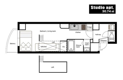 Hiroshima City Centre Apartment | OUCHI HOTEL Higashi-Hiratsuka #301