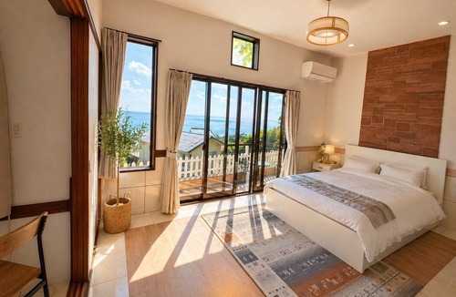 Miyazaki House | Peaceful Ocean View Villa with Free Parking & Full Kitchen