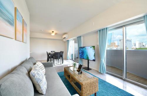 Naha City Centre Apartment | Solterrace Naha - Beach Walk 3min, Free Parking, New 70sqm 6Guests