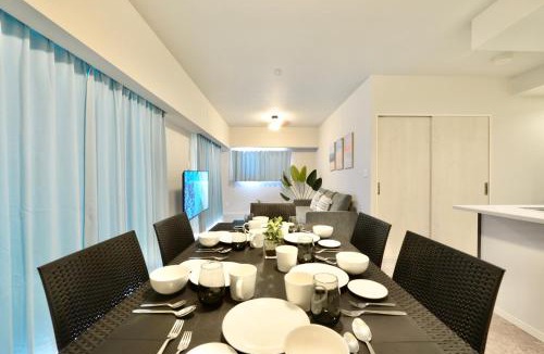 Naha City Centre Apartment | Solterrace Naha - Beach Walk 3min, Free Parking, New 70sqm 6Guests
