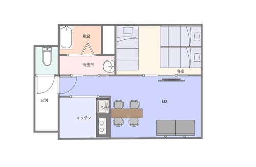 Shiroishi Apartment | Sun Court Nango-dori 1LDK