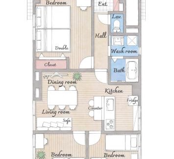 Adachi Apartment | Tany House 1F sky tree 20 minutes, maximum 8 people, 3 bedrooms, new interior