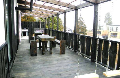 Kurokawa Onsen Cottage | The openair bath comes with a vat bath and an ind/Aso-gun Kumamoto