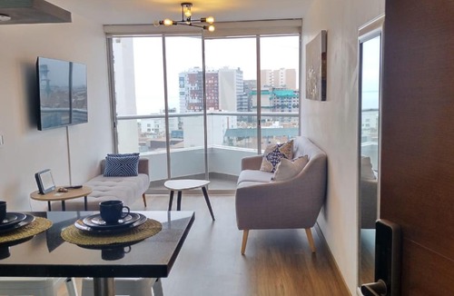 San Miguel Apartment | Tu espacio moderno con balcón en la Lima Costera