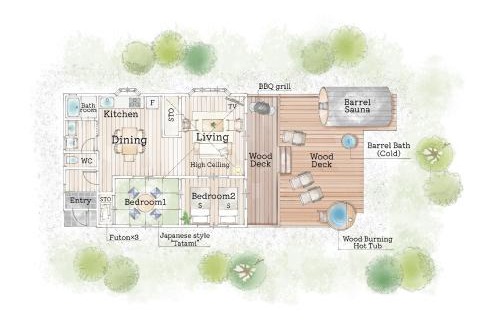 Tsumagoi Villa | Villa Noël Kitakaruizawa Jardin, Forest Sauna Hideaway