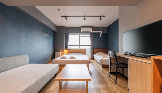 Apartment Type A double bed x 1 single bed x 1 - 3A/Osaka Ōsaka