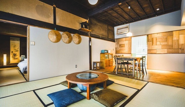 Experience the charm of old Japan in a stylishly restored about 200-year-old .