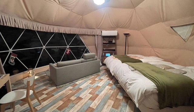 For 2 people Premium Dome 6m Tent F with shower/Ito Shizuoka