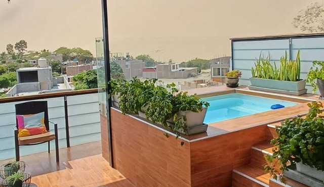 Luxury Apt w/Rooftop Pool & City Views, Ica in Ica