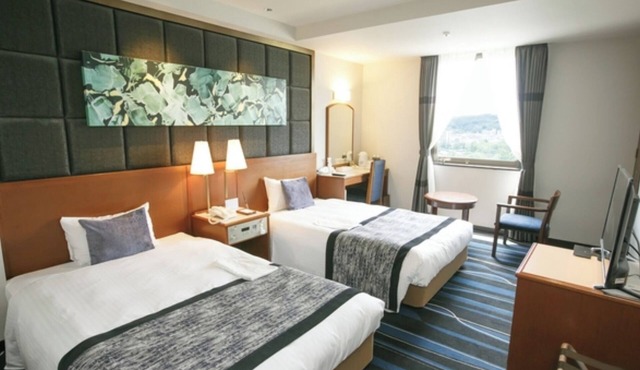 Nonsmoking 8F Twin Room Park View Free flat pa/Okayama Okayama