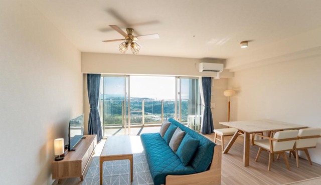Ocean View& Bath room with 70m2 and more at 12F モンドミオ沖縄 in Kitanakagusuku