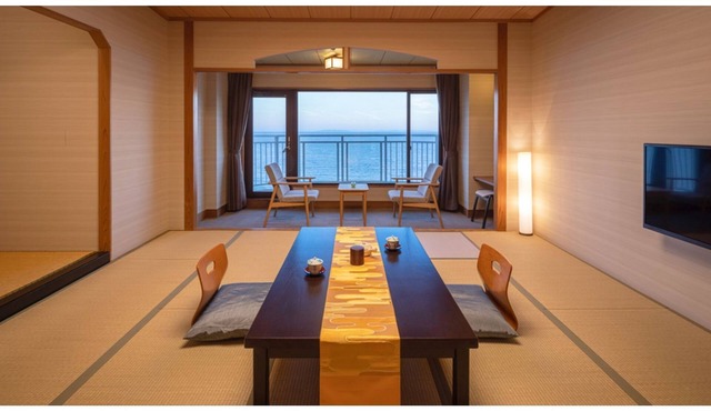 Ocean view Japanesestyle room on the upper floo/Hakodate Hokkaidō
