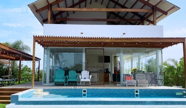 Private Pool Villa Steps from Mykonos Beach in Chincha Baja