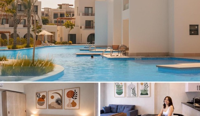 Stylish Makadi Heights 2BR Chalet Lagoon-front