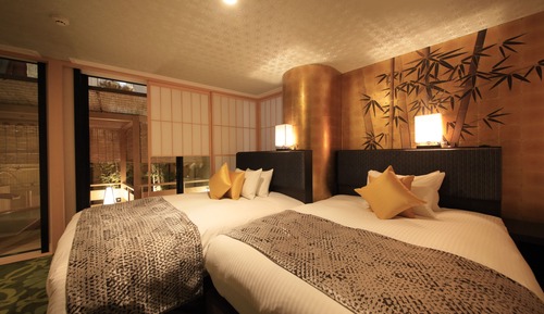 [Eco Stay] Japanese Style Room KAGUYA - Non Smoking (2 Double Beds) - Annex - Open-Air Bath