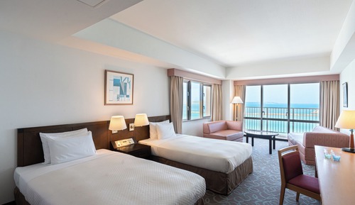 Deluxe Twin Room, Non Smoking, Ocean View (Corner, For 3 adults)